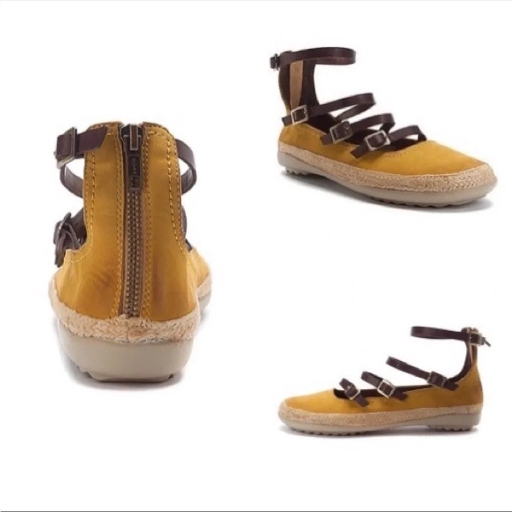 OTBT Suede Leather Buckle Espadrille